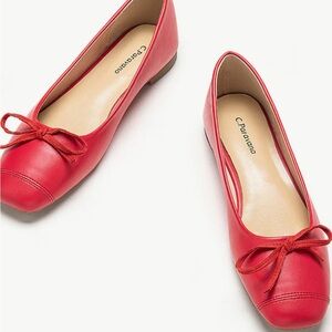 C. Paravano Ballet Flats. Red. Brand new in box.